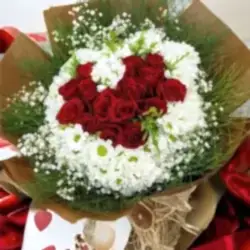 15 Gül ve Papatya Buketi